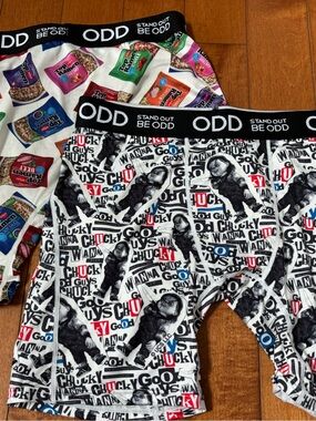 ODD Boxer Briefs Chucky Good Guys Mens Medium Ramen Noodles NWOT Underwear